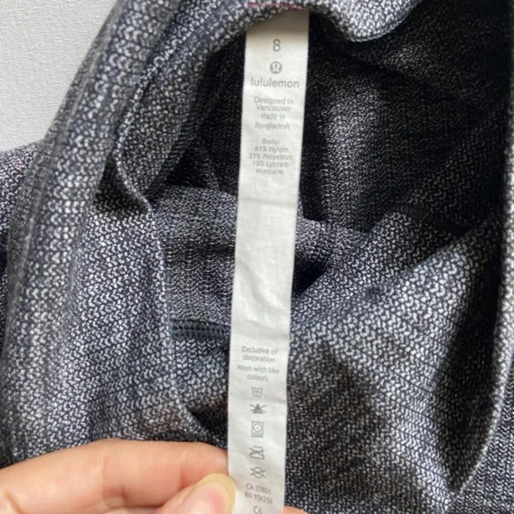 Lululemon Athletica heather black yoga leggings Sz 8 - Picture 6 of 10